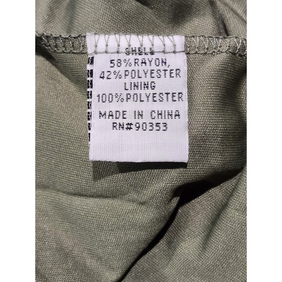 J Gee Dress Womens PXL Olive Green Tiered Ruffle Peasant Cottage Boho - Picture 11 of 12